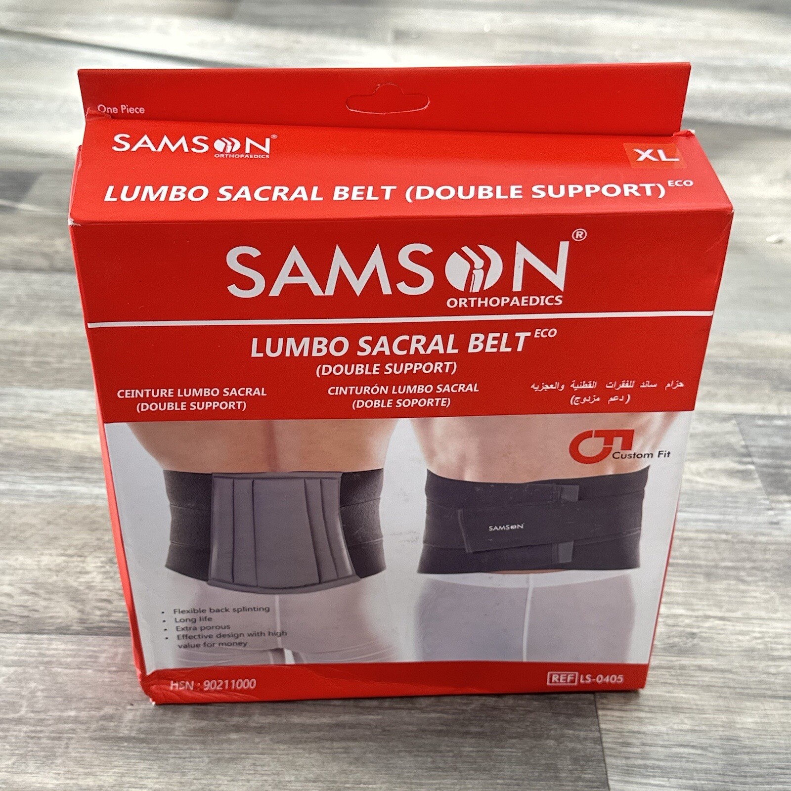 SAMSON ORTHOPAEDICS Lumbar Support Sacral Belt with Double Support – Size XL