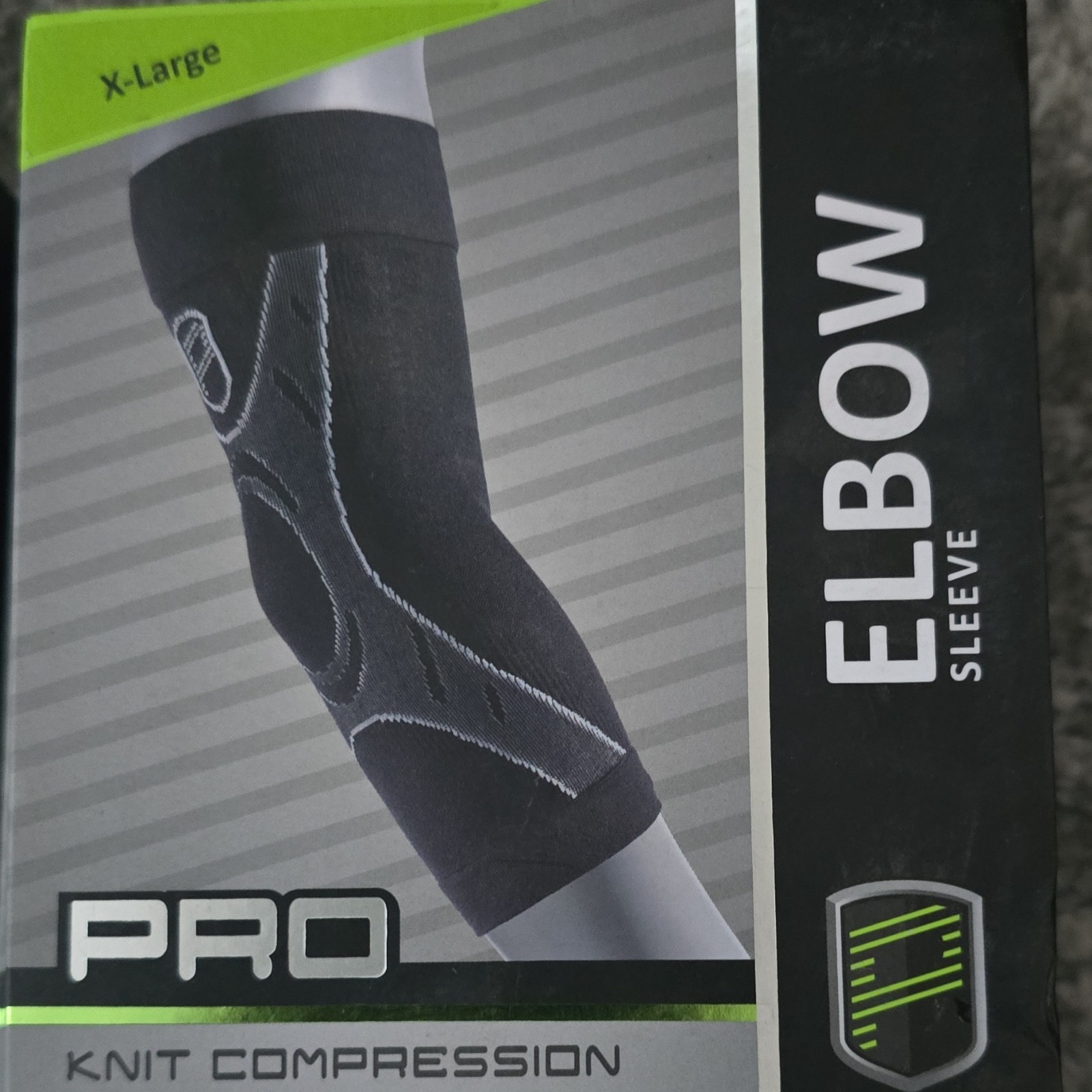 PRO Knit Compression Elbow Sleeve X-Large Black Nylon/Spandex P-TEXE500
