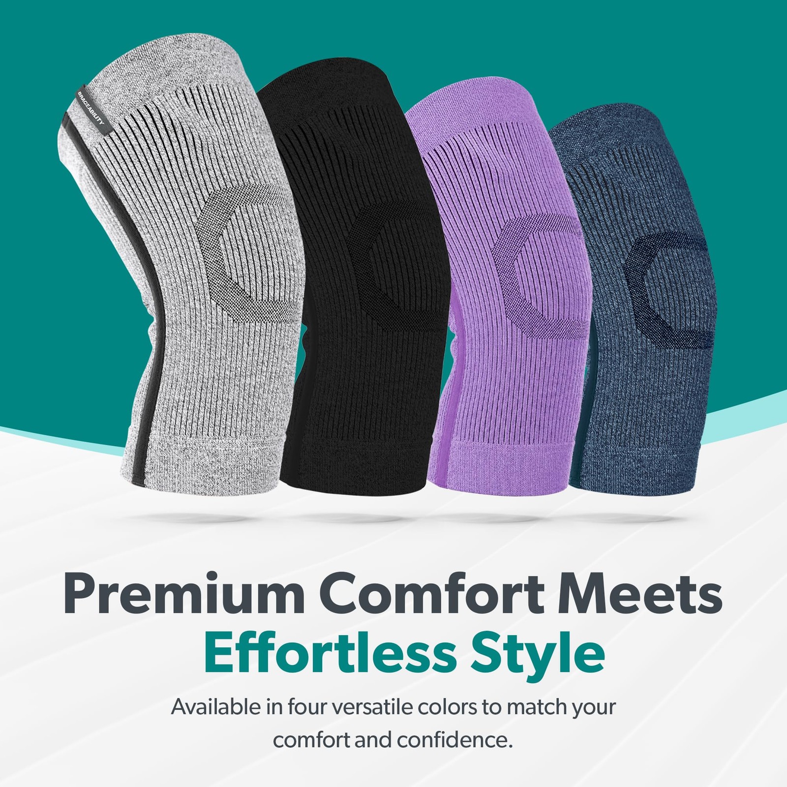 Knee Compression Sleeve – Knit Knee Pain Brace for Men or Women, Arthritis Re…