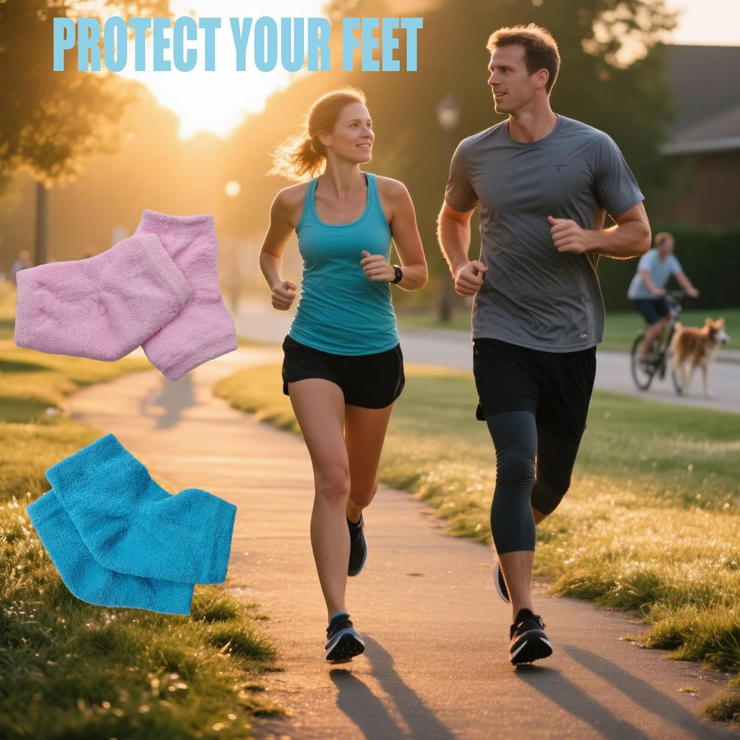 Castor Oil Pack Wrap for Foot, Castor Oil Moisturizing Heel Socks, for Plantar F