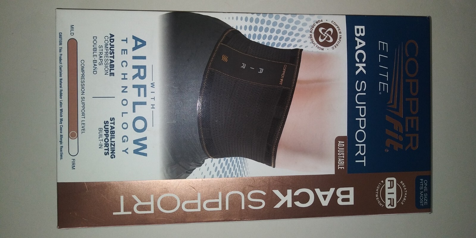 Copper Fit Elite Air Back Support Brace with Airflow Technology, Adjustable