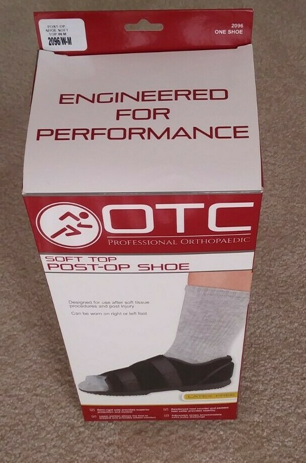 OTC Post-Op Shoe, Soft Top, Women’s Medium Fits Shoe Size 7-8