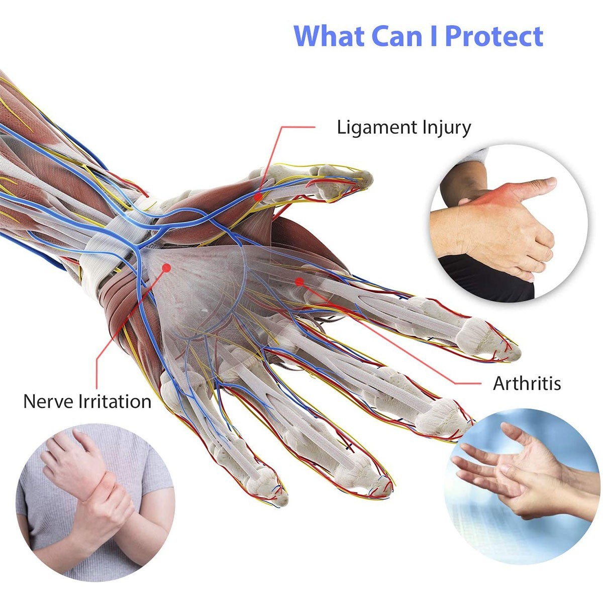 Copper Fiber Compression Gloves for Arthritis RSI Joint for Workout & Daily Use