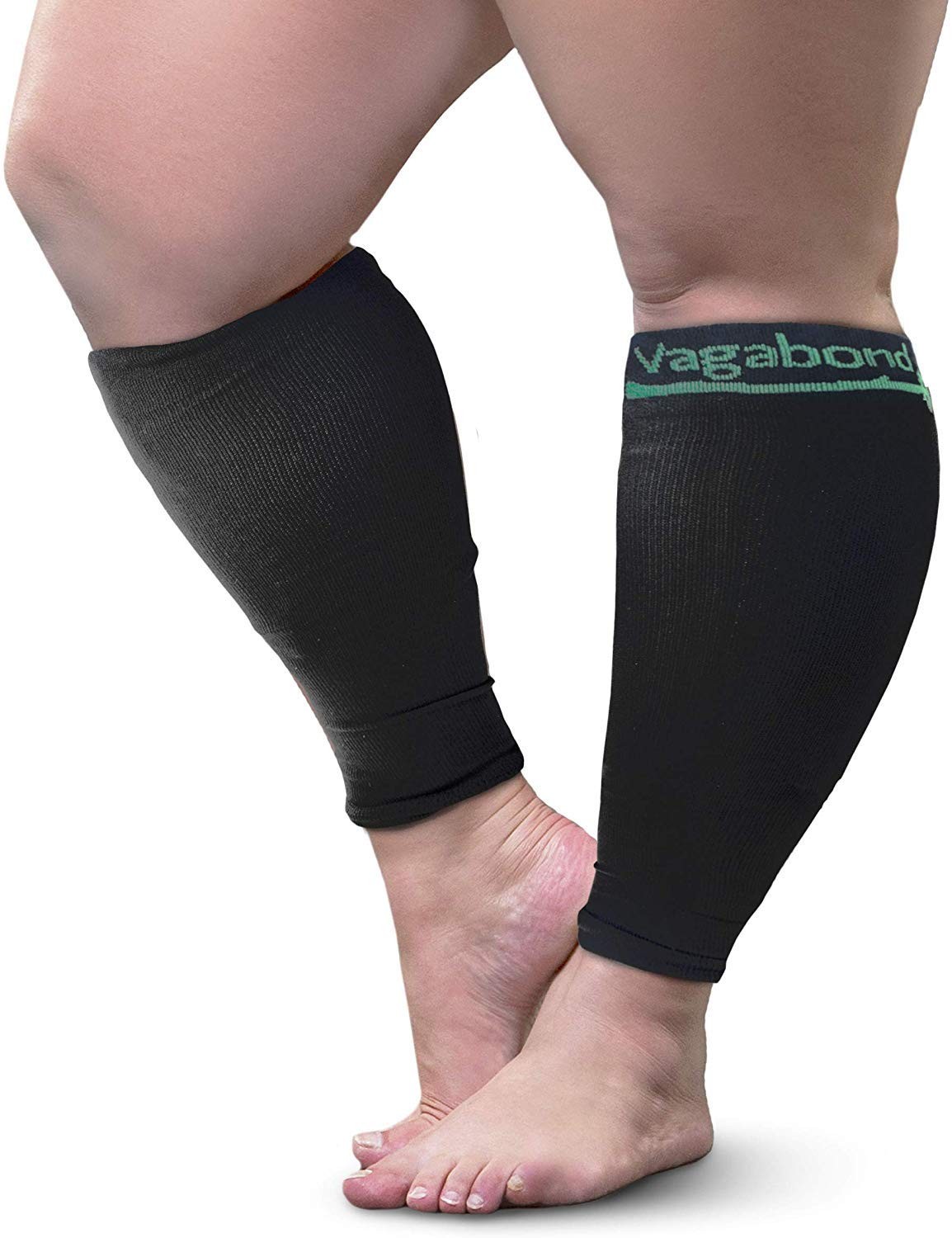 Wide Calf Plus Size Graduated Compression Socks Sleeves Soft DVT Travel Cuff