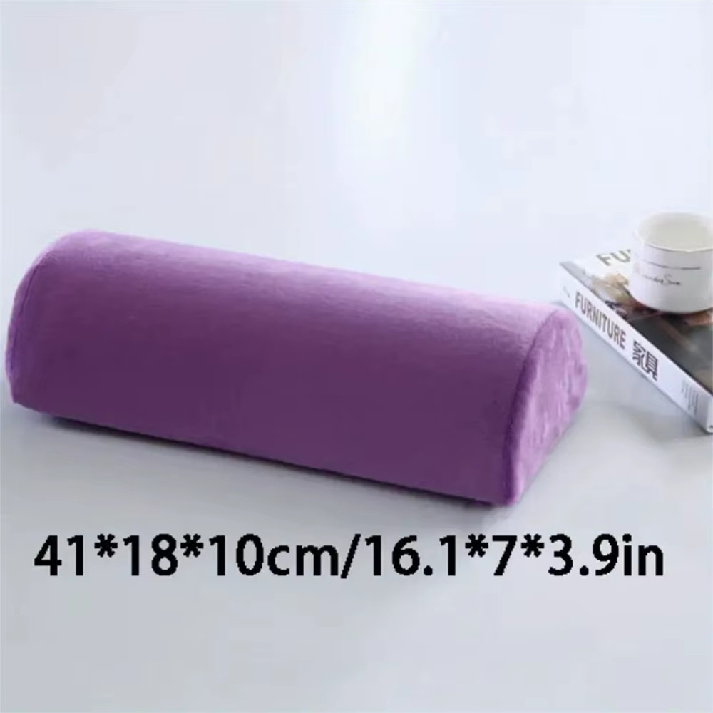 Half Moon Bolster Pillow for Knee, Ankle, and Lumbar Support with Memory Foam