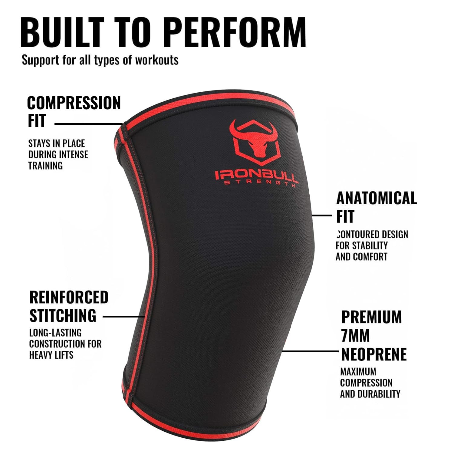 Iron Bull Strength Elbow Sleeves 5mm (1 Pair) – High Performance Elbow Sleeve