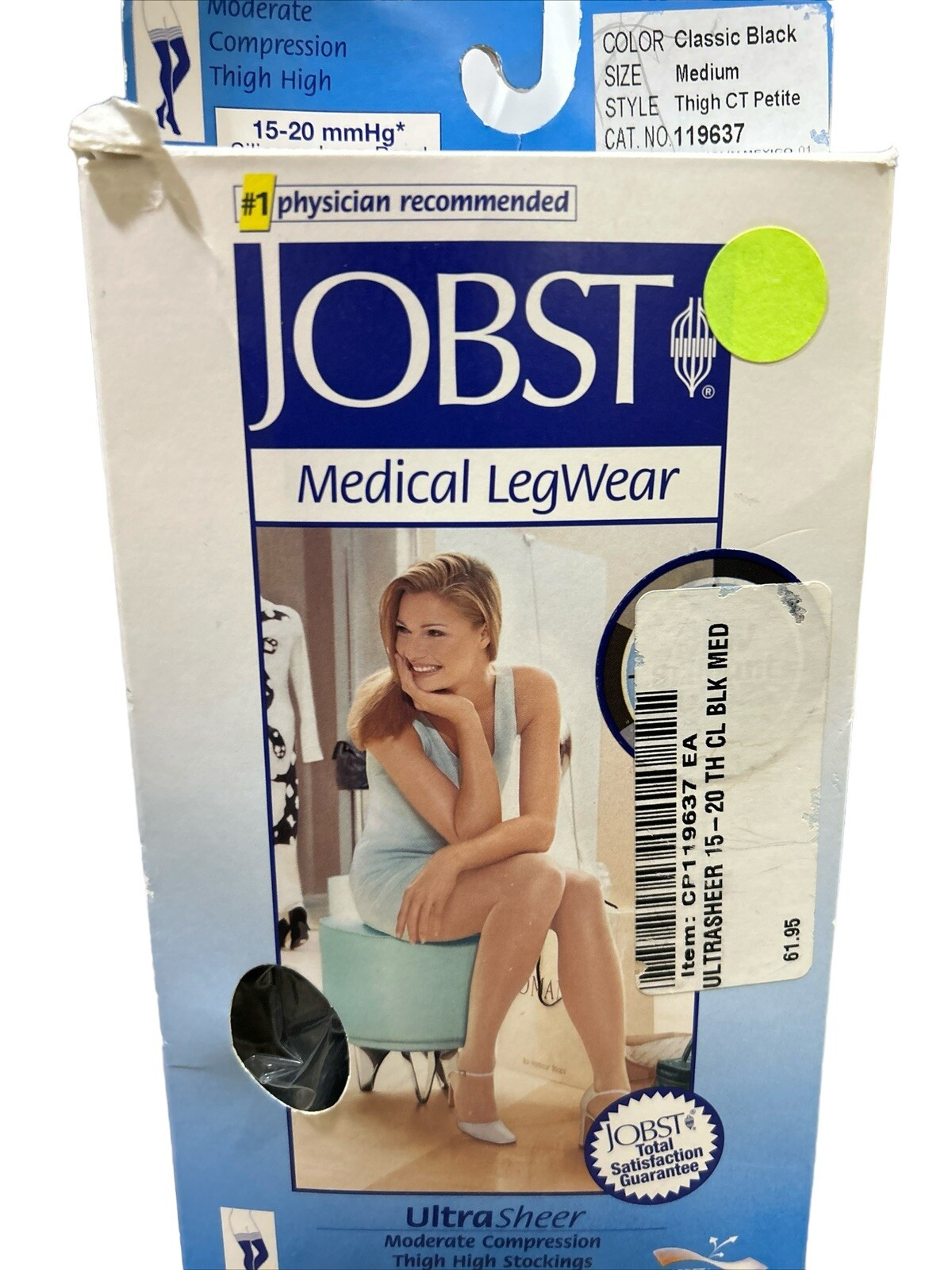 MediumPetite UltraSheer Compression Thigh Stockings 15-20 mmhg Silicone Supports