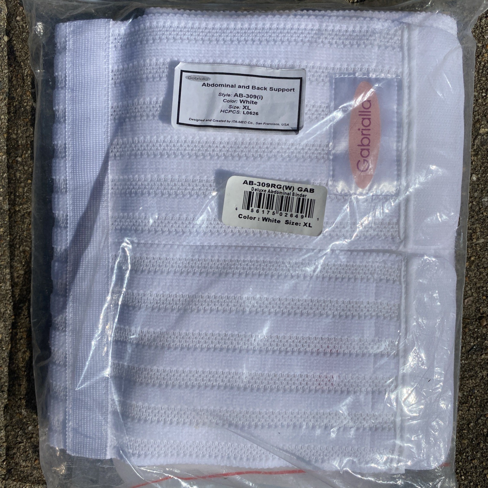 Gabrialla Abdominal Support Binder, Small, 9″ Wide Breathable Elastic AB-309(i)