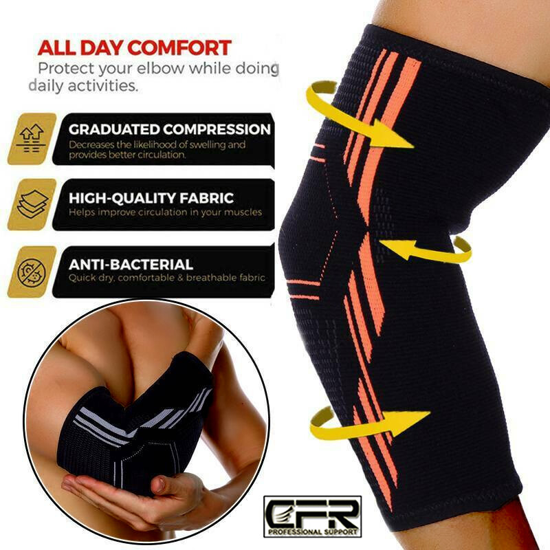 Magnetic Elbows Brace Support Compression Sleeve Arthritis Tendonitis Joint Pain