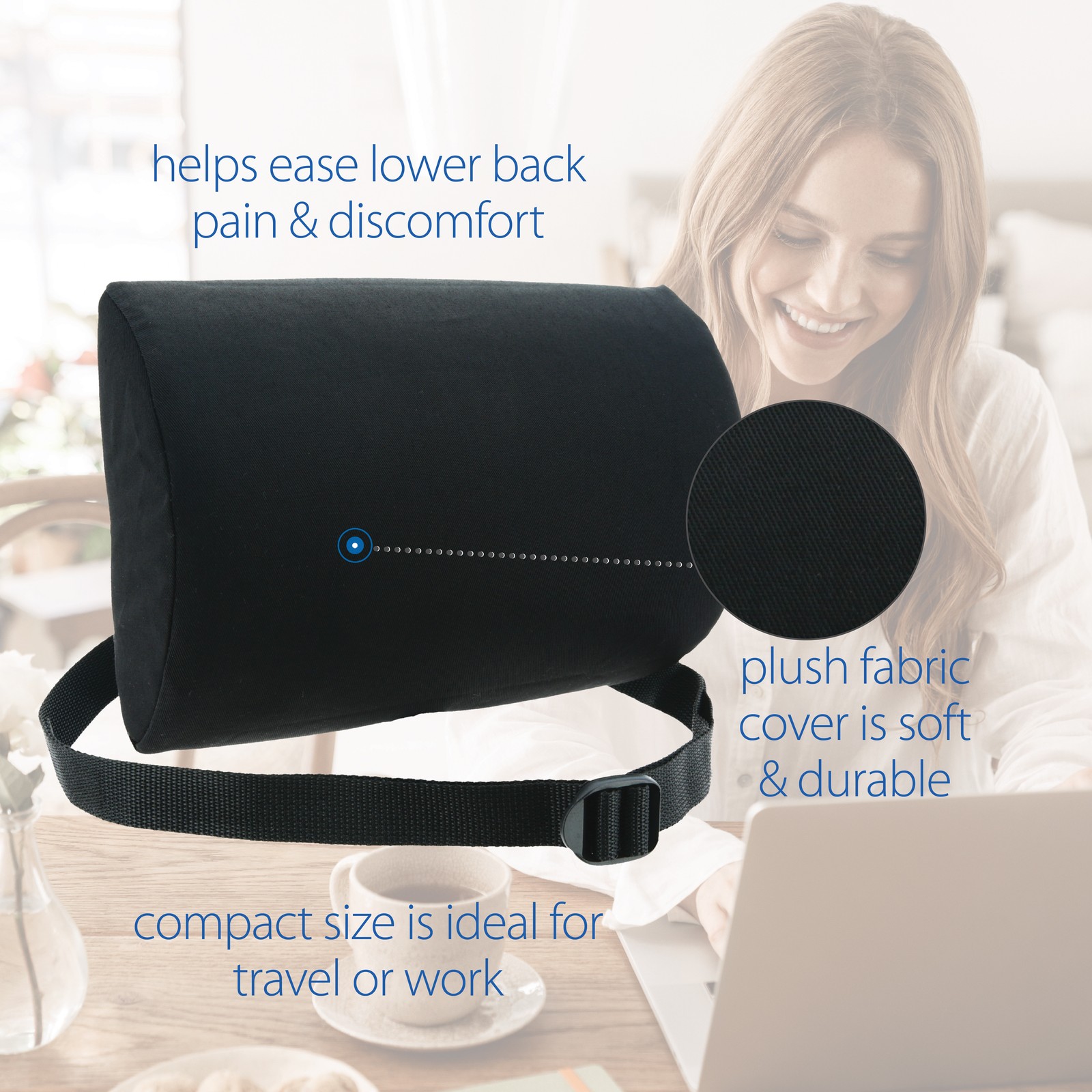 Core Products Luniform Lumbar Support Compact Cushion Help Improve Posture USA
