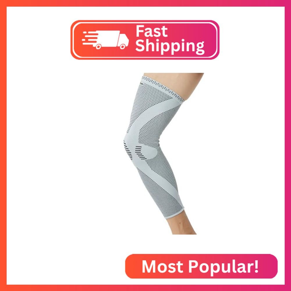 NeoTech Care Knee & Leg Support Brace – Breathable (Gray Color, Size L, 1 Unit)