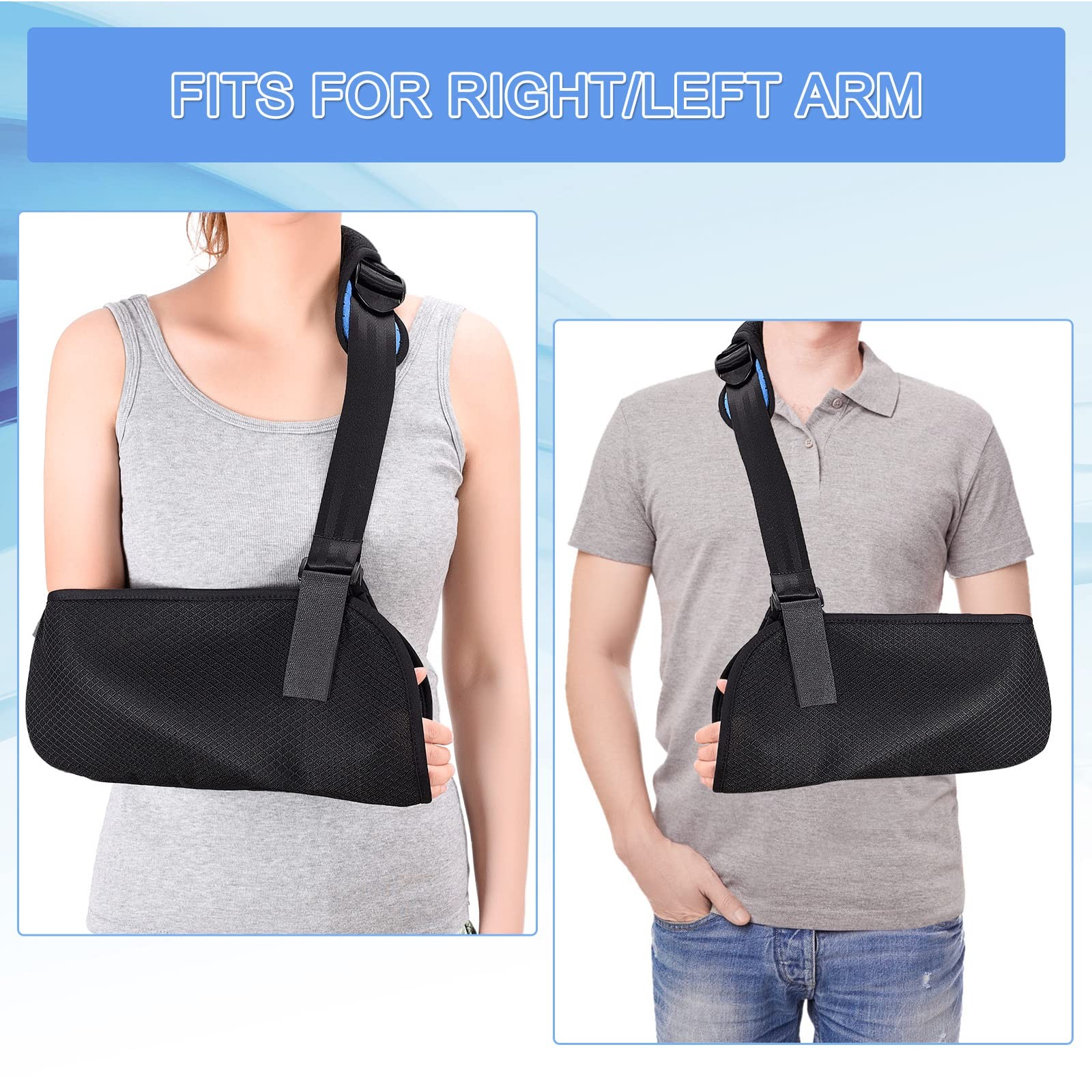 Arm Sling Shoulder Immobilizer Elbow Wrist Support Foam Neck Pad Size S