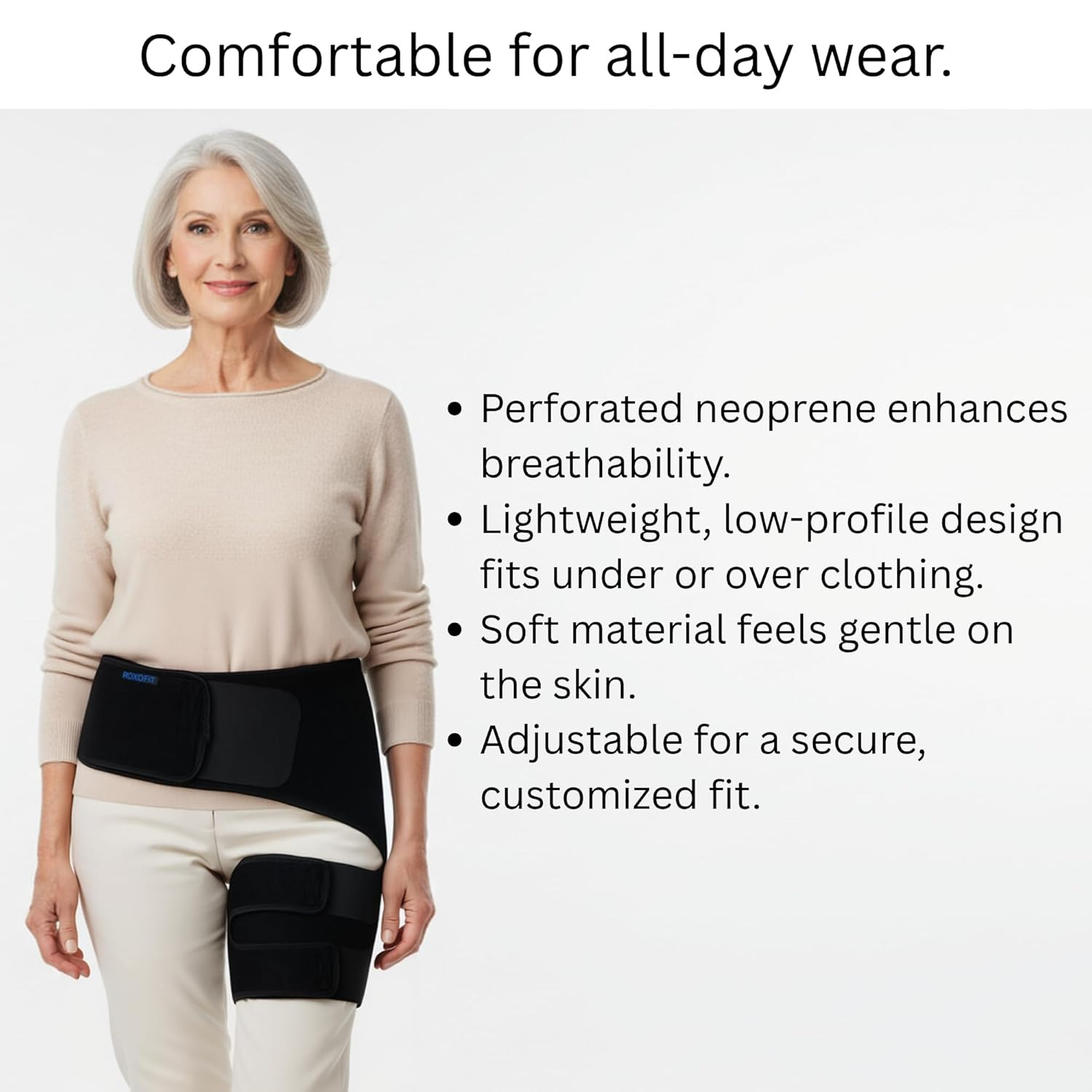 Adjustable Hip Thigh Compression Brace Wrap Support Sleeve for Men Women Unisex
