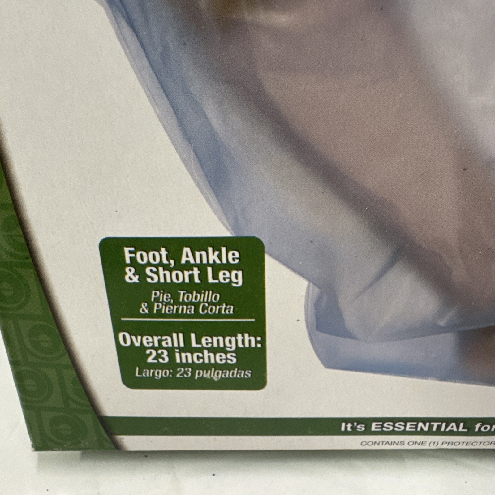 Essential Medical Cast Protector Waterproof So Dry! Foot Ankle Short Leg NEW (ln