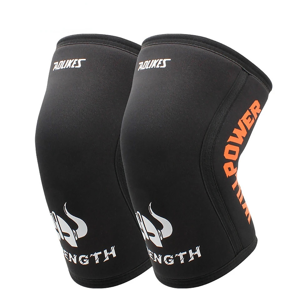 2 PCS 1 Pair 7mm Neoprene Sports Kneepads Compression Weightlifting Pressured Cr