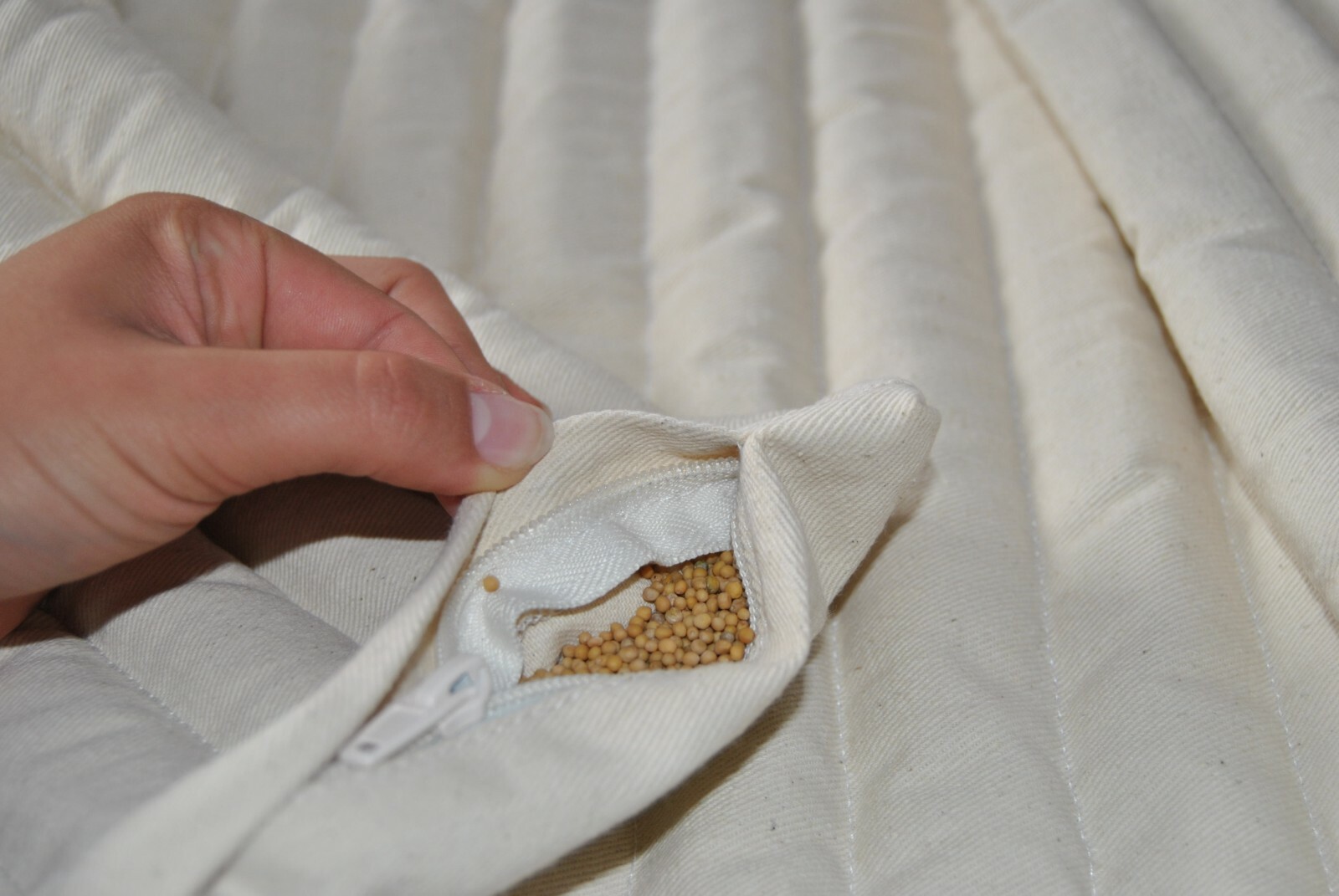 VEGAN Mat Mattress BREATHABLE cotton Filled with charlock mustard seeds 70/100