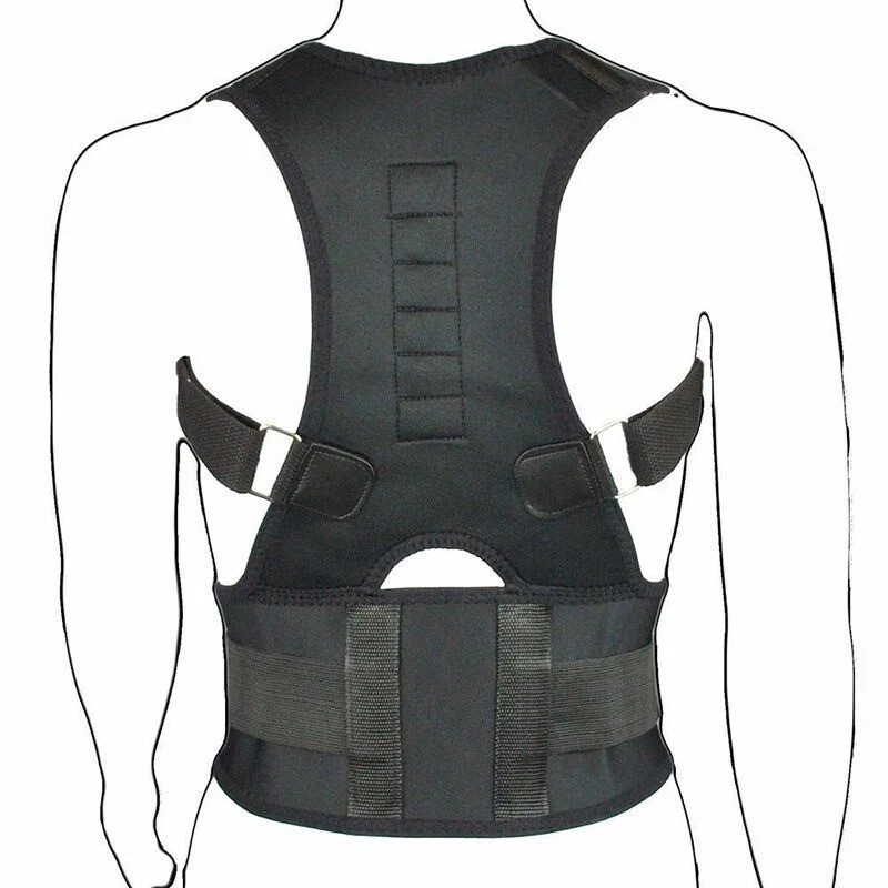 Posture Corrector Support Magnetic Back Shoulder Brace Belt Band for Men Women S