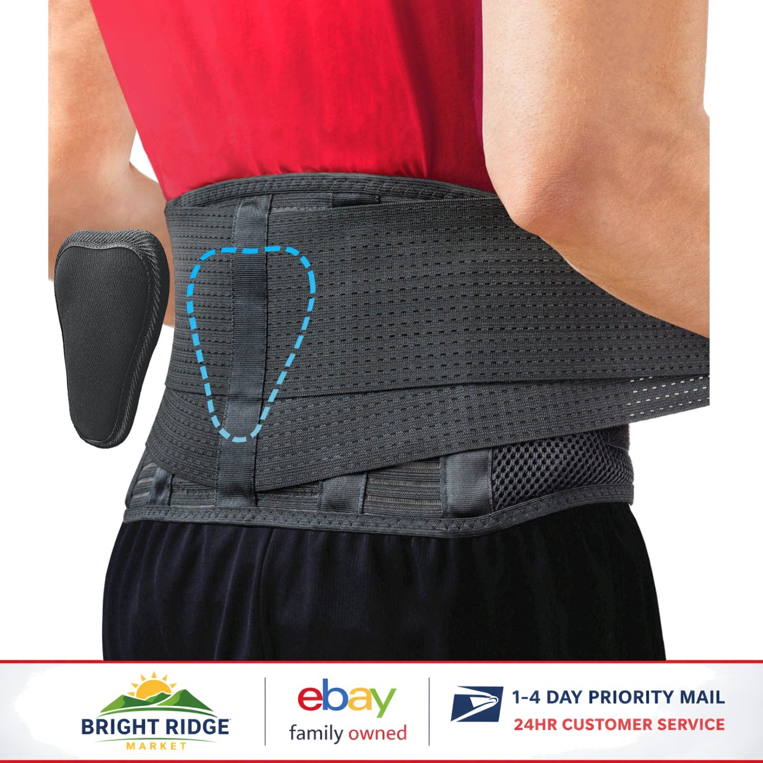 Lightweight Back Support Brace for Pain Relief, Ideal for Exercise and Fitness