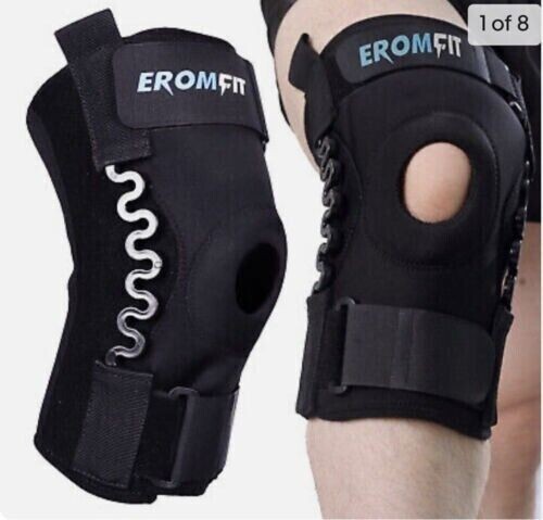 EROMFIT Knee Brace with Side Stabilizers and Open Patella Maximum Support XL