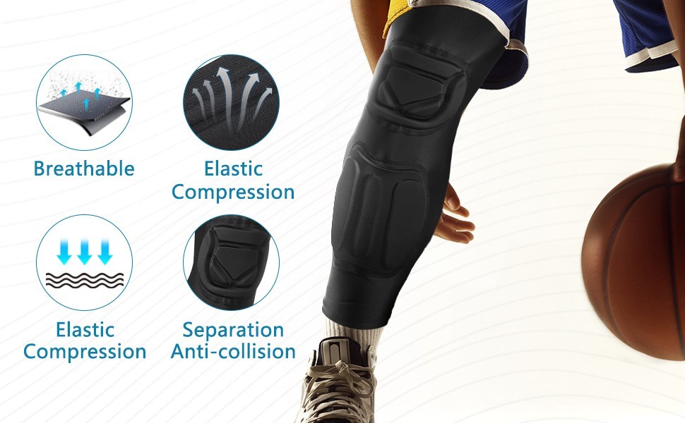 Basketball Knee Pads Compression Sleeve Support Brace Protective Guard for Sport