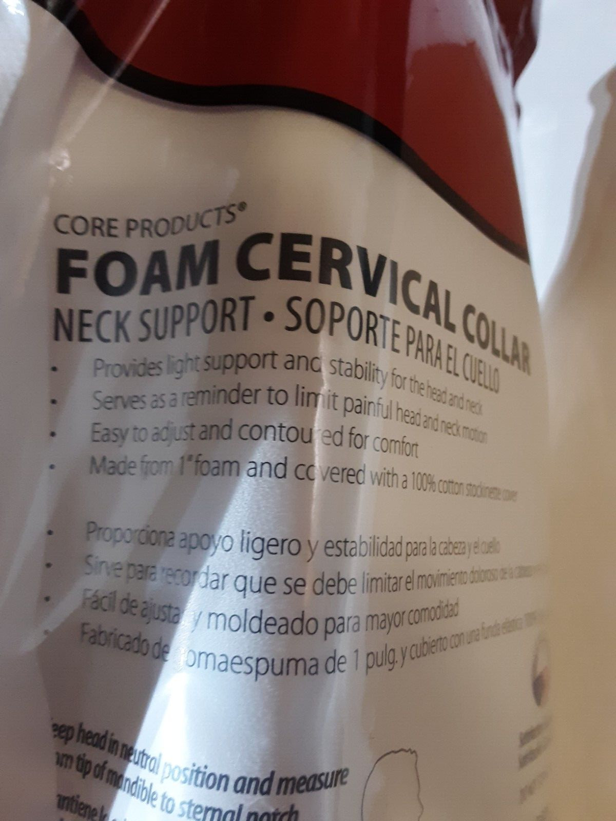 Core Products Adjustable Foam Cervical Collar Black 3.5″ USA