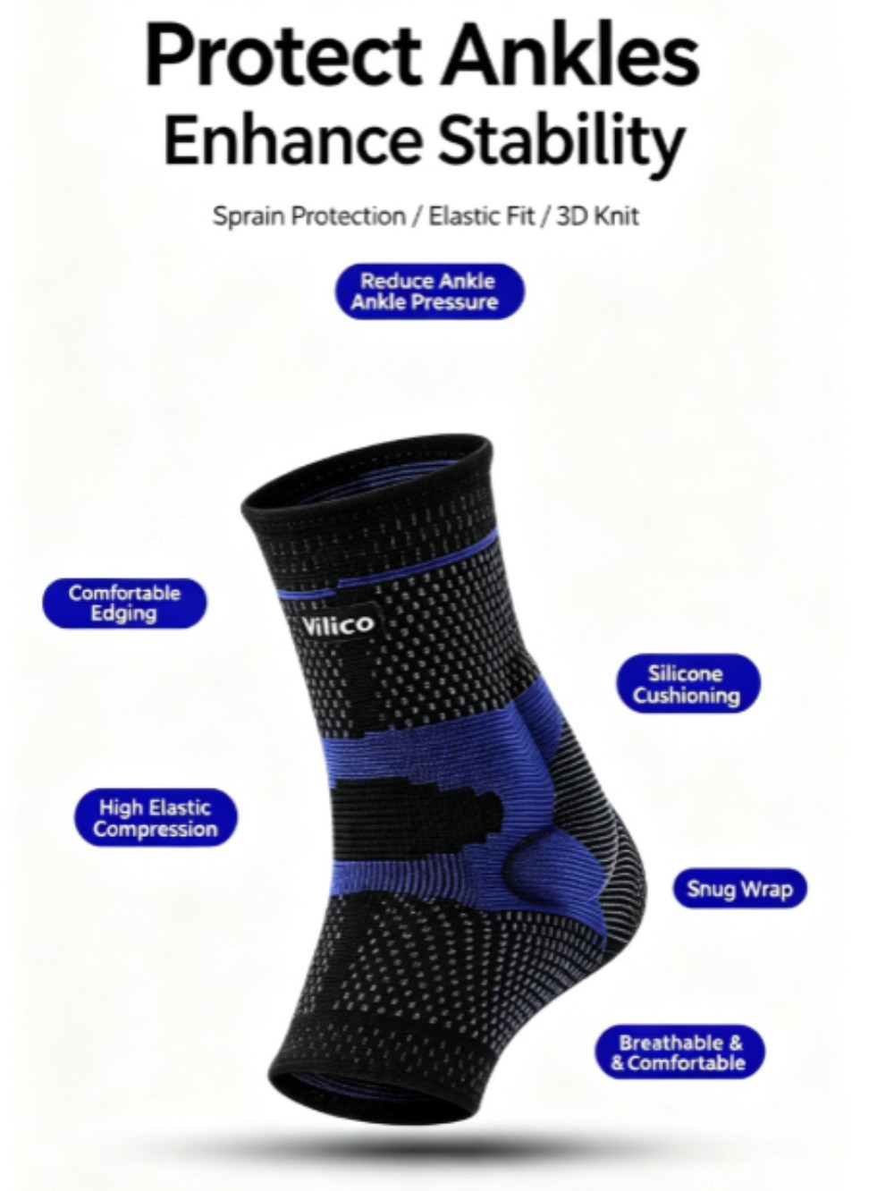 Running Compression Sleeve Ankle Support Brace Socks Stabilize The Ankle Joints