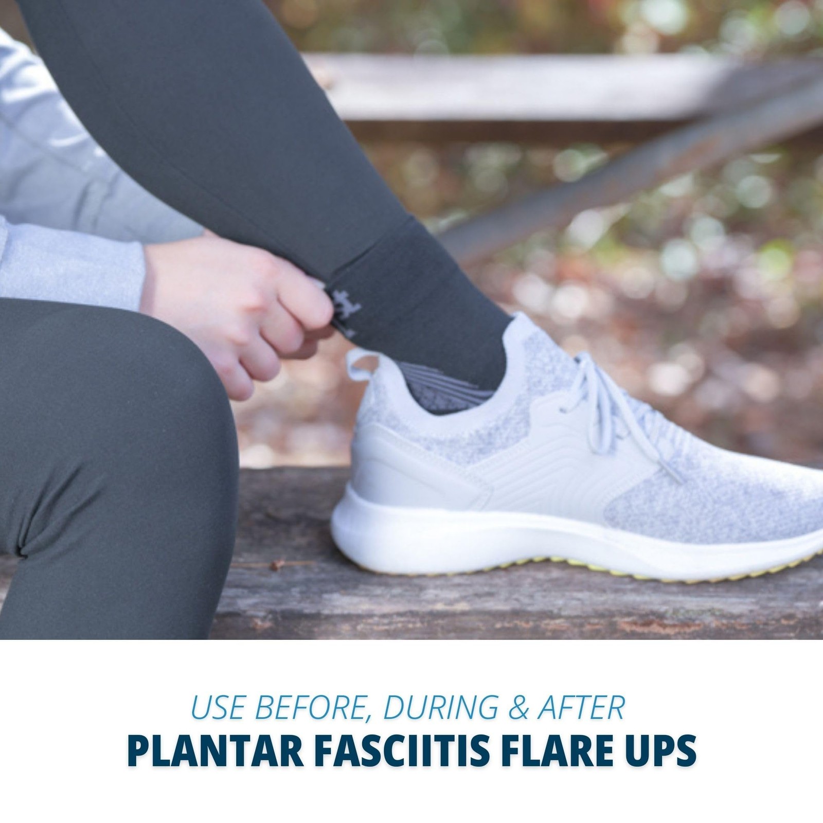 OS1st FS4 Plantar Fasciitis Socks Merino Wool Crew Medium, Black Qtr