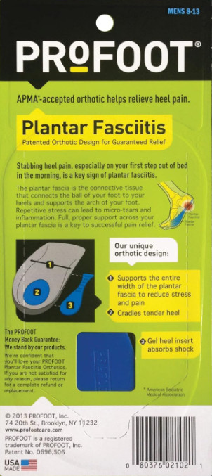 Plantillas para Fascitis Plantar para Hombre Talla 8-13 con Gel y Soporte de Arc