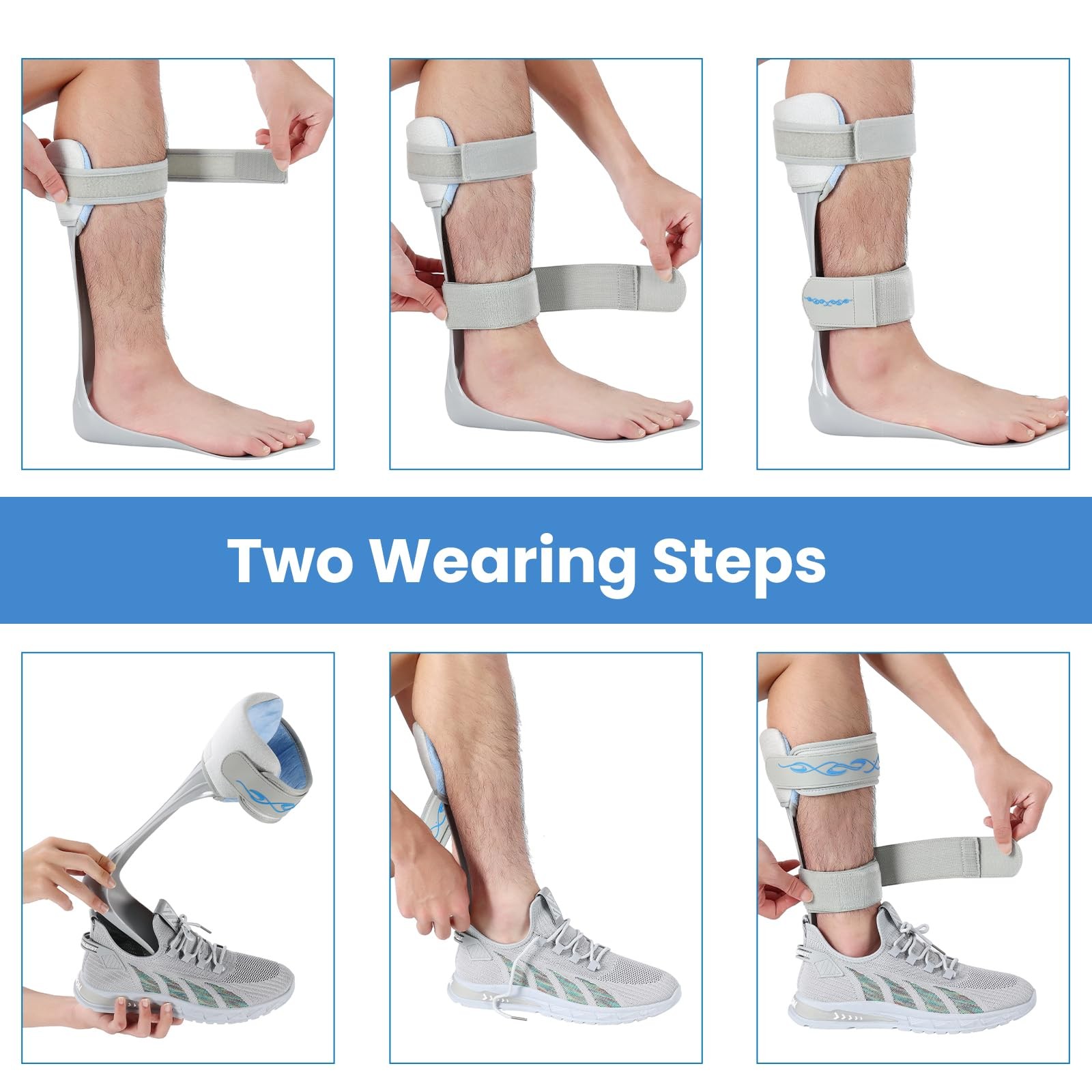 AFO Drop Foot Stabilizer Brace Ankle Orthosis Assist Walking Large Right