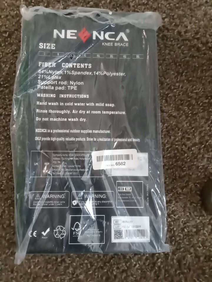 NEENCA Knee Brace Support GRAY XS Sports Life Sealed 10.2-11.8″