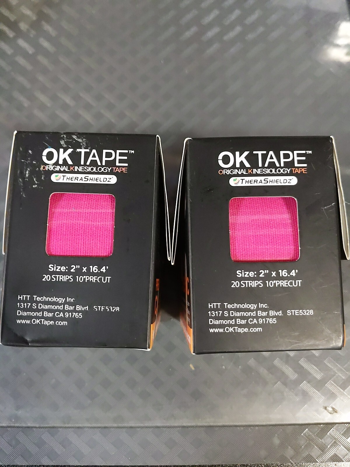 2 Pk -OK TAPE Kinesiology Tape 20 Strips Each Precut – Latex Free Orange #Z11