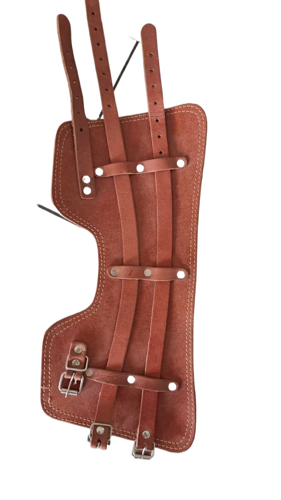 Traditional Leather Prosthetic Cuff with Metal Hinge Leather Prosthetic