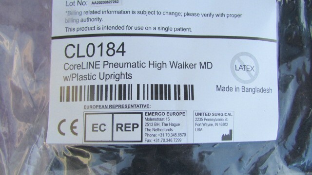 NEW Coreline Pneumatic High Walker Boot XL With Metal Uprights CL0184