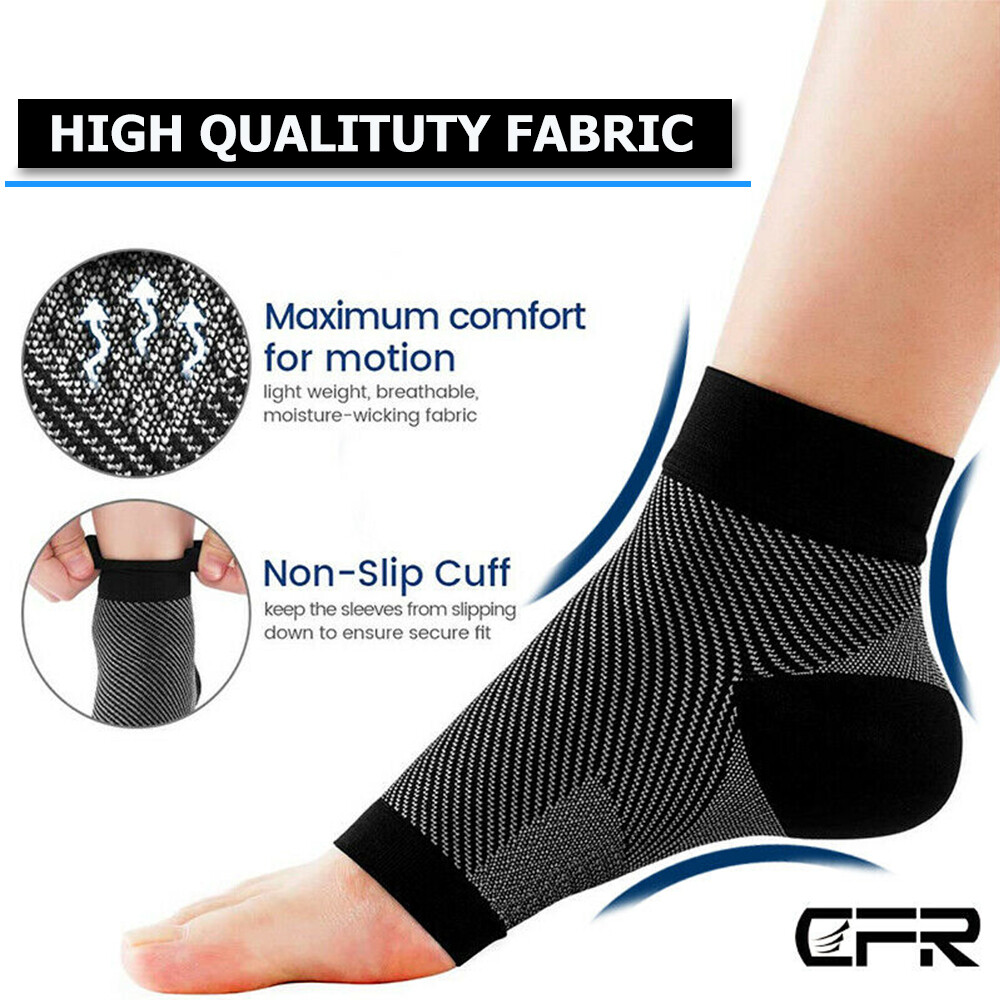 Compression Socks Sleeve Ankle Arch Support Plantar Fasciitis Heel Foot Pain US