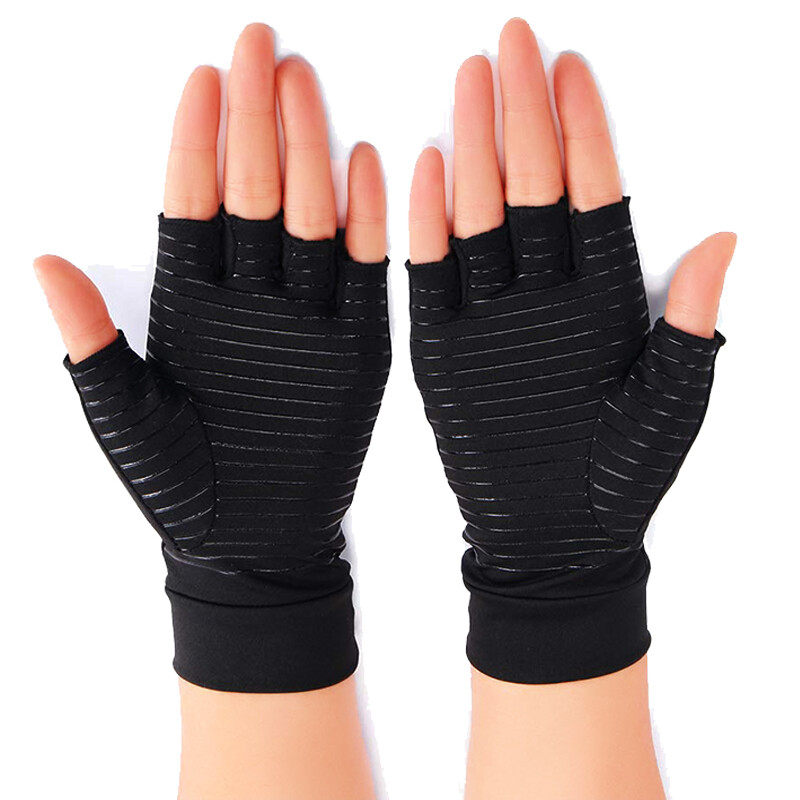 Copper Arthritis Compression Gloves Hand Support Joint Pain Relief Wrist Brace