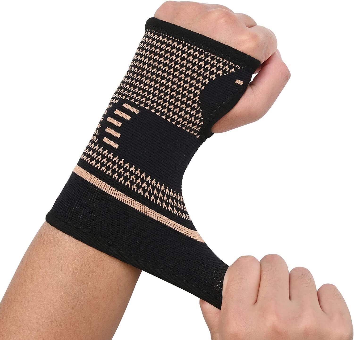 Copper Compression Wrist Support Arthritis Glove Joint Pain Relief Carpal Tunnel