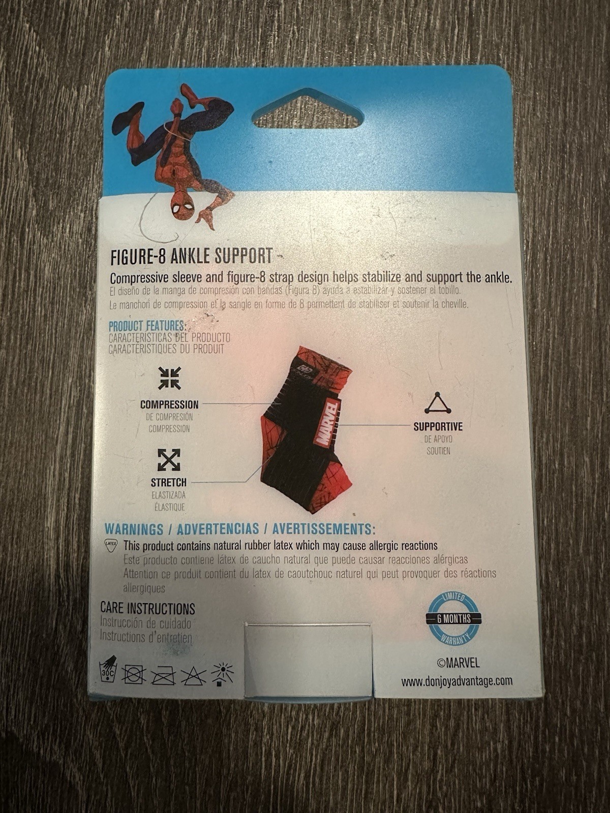 DONJOY Advantage Marvel Spider-Man Figure – 8 Ankle Support Youth