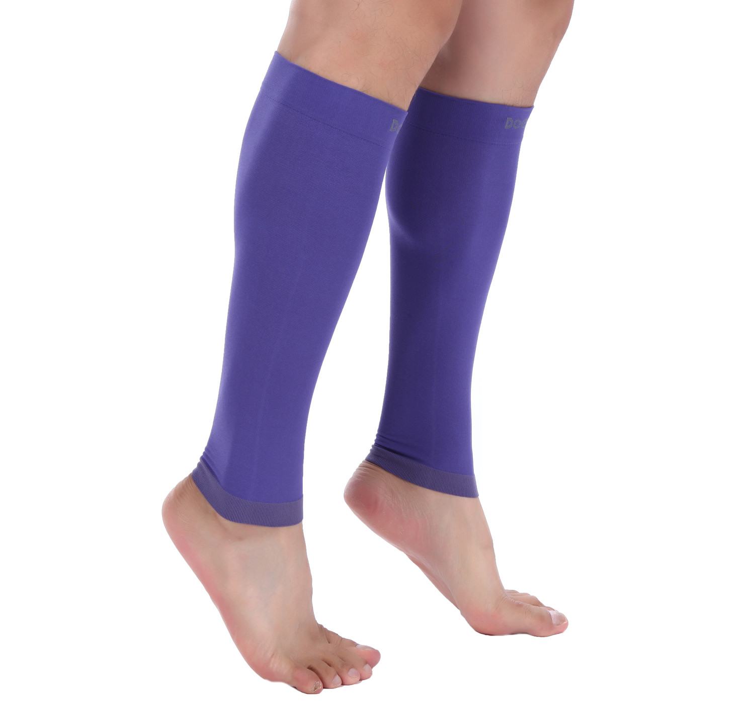 Doc Miller Calf Compression Sleeve 1Pair 20-30mmHg Recovery Varicose Vein VIOLET