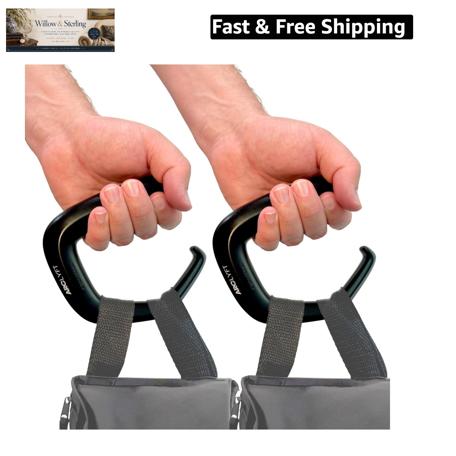 Grocery Bag Carrier 2 Pack – Invented by Board Certified Orthotist – Ergonomi…