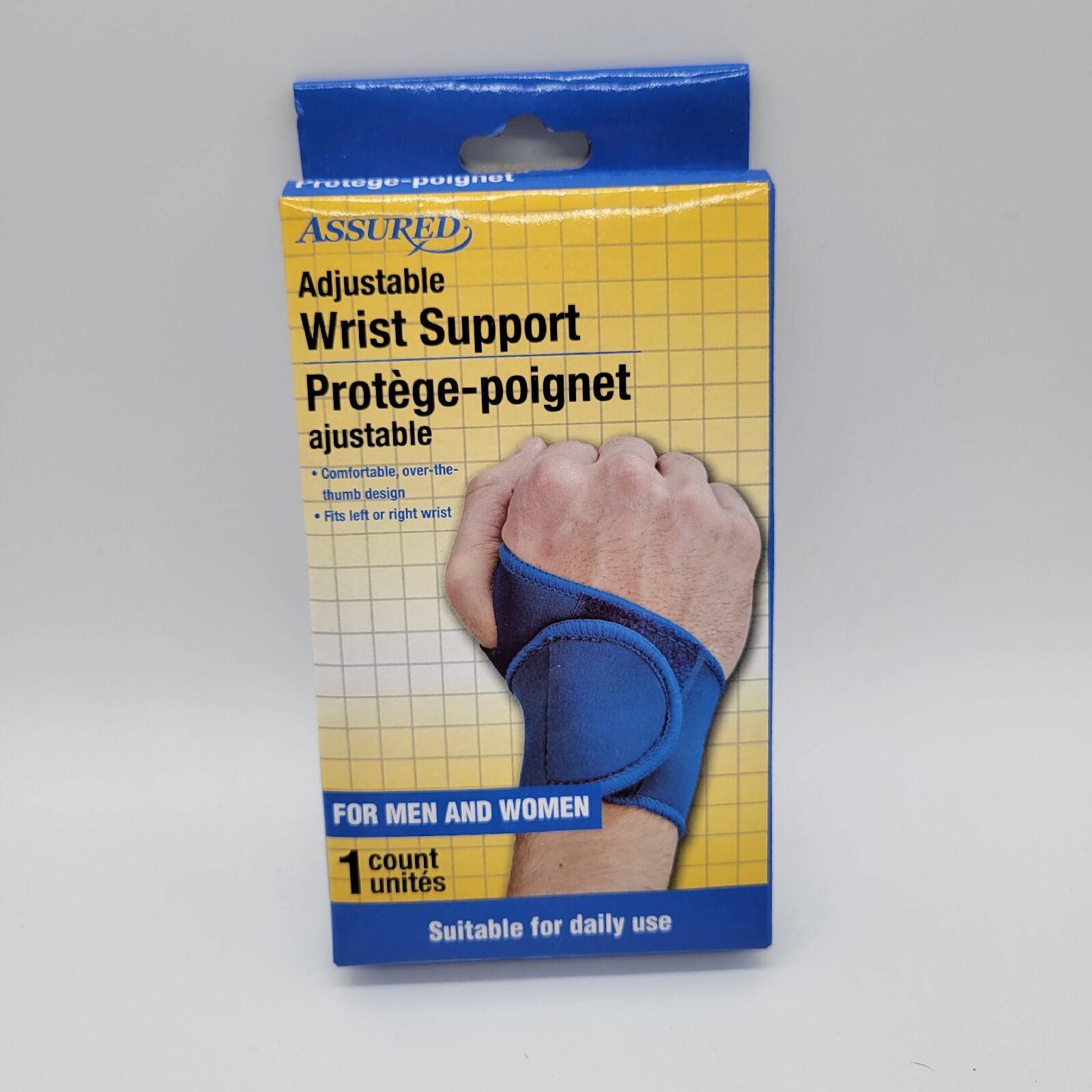 ADJUSTABLE WRIST SUPPORT WITH THUMB LOOP UNISEX WRIST SUPPORT BY ASSURED NEW