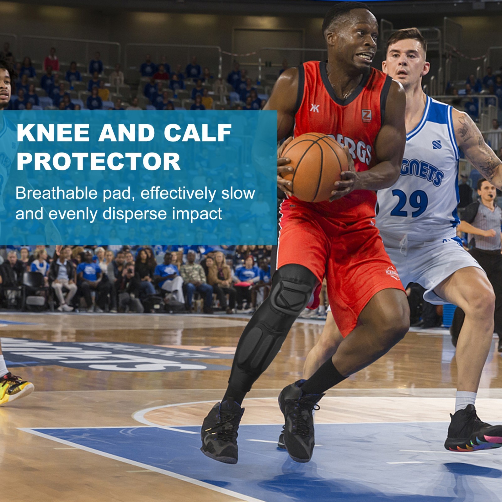 Basketball Knee Pads Compression Sleeve Support Brace Protective Guard for Sport