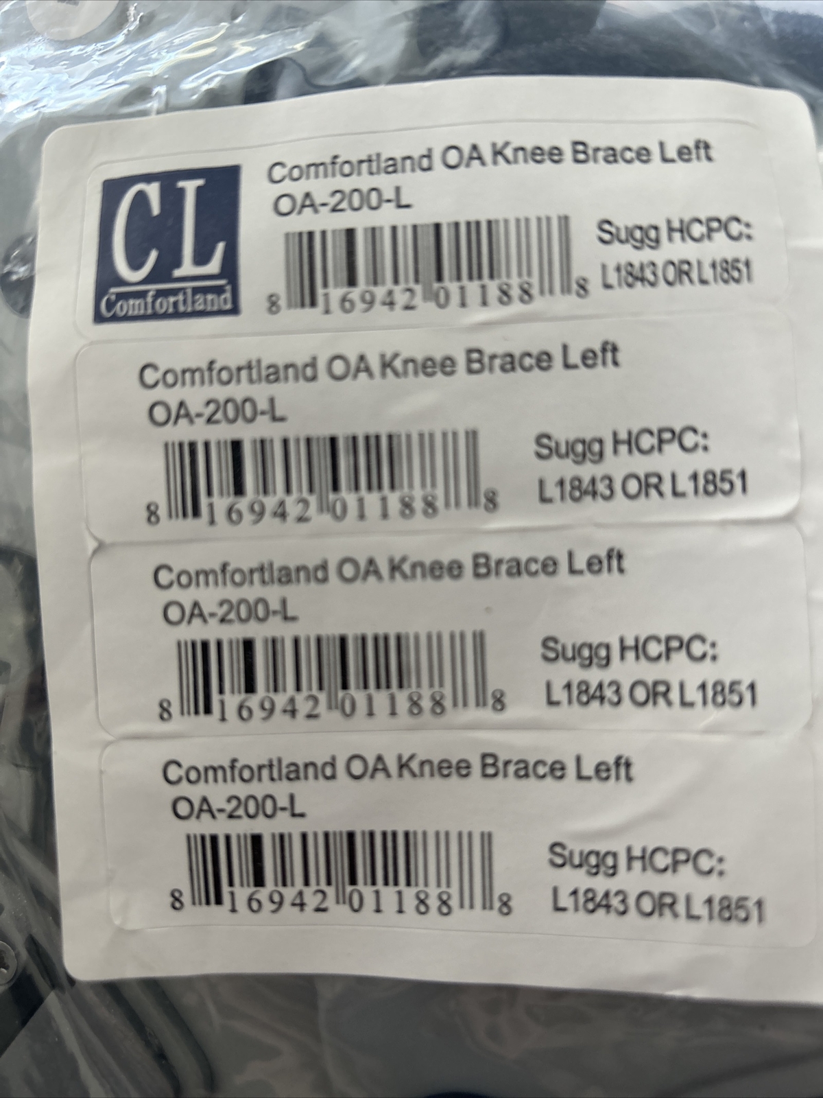 Comfortland OA Knee Brace Left OA-200-L With Tools, & Instructions NIB