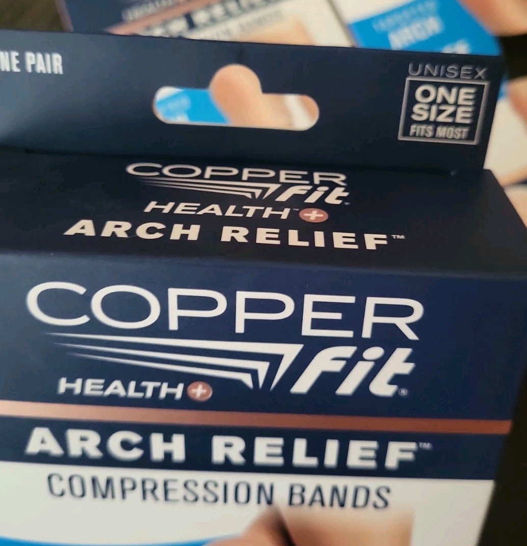(3) Copper Fit Arch Relief Compression Bands One Size