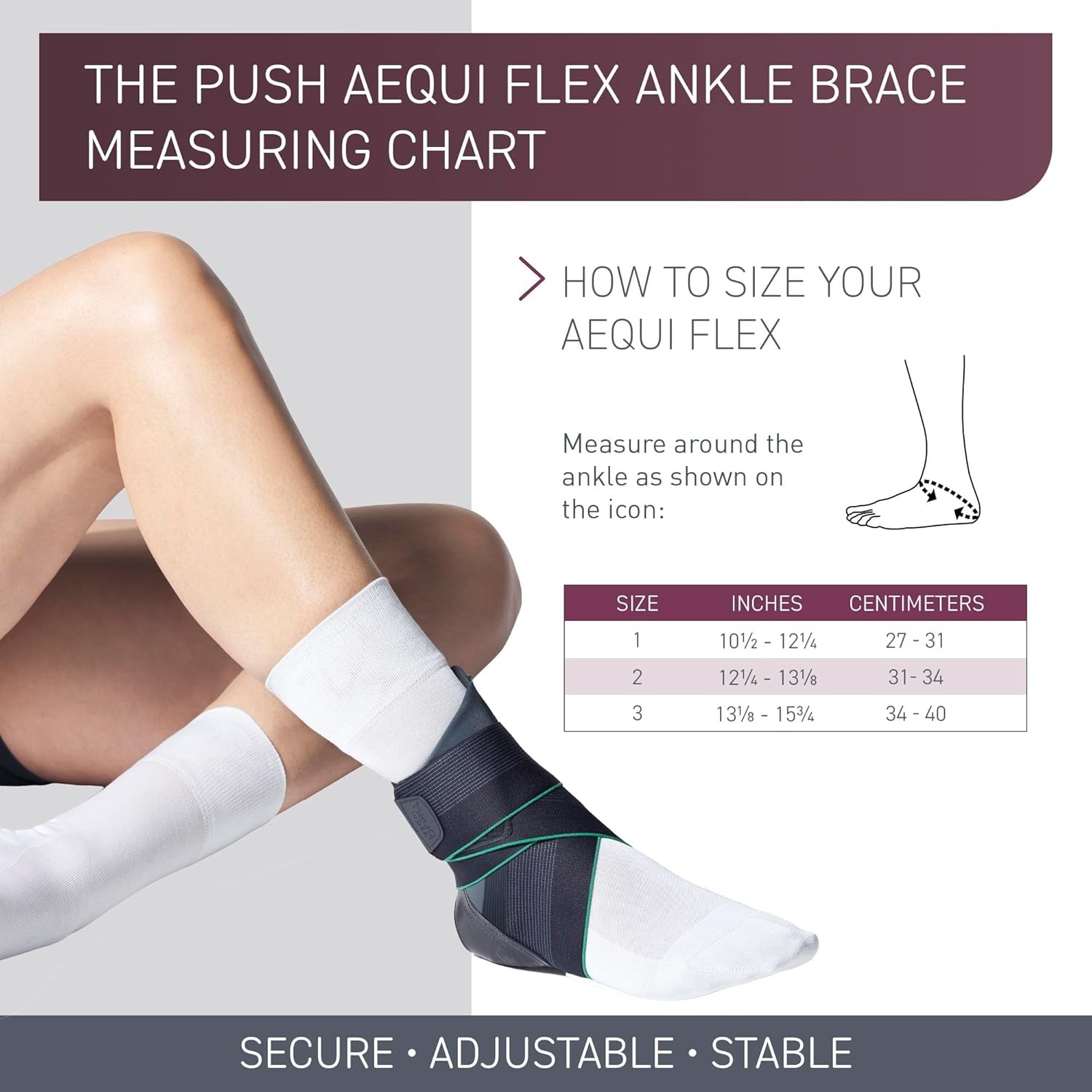 PUSHmed Aequi Flex ankle brace – proven support, maximum protection, and comfort