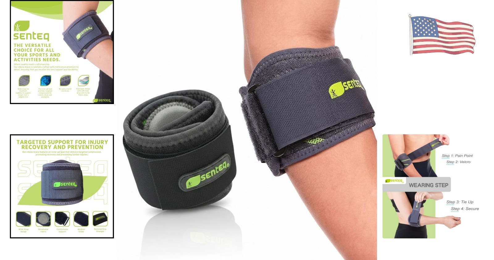 Forearm Pain Relief Elbow Brace – Durable Neoprene Support for Active Lifestyles