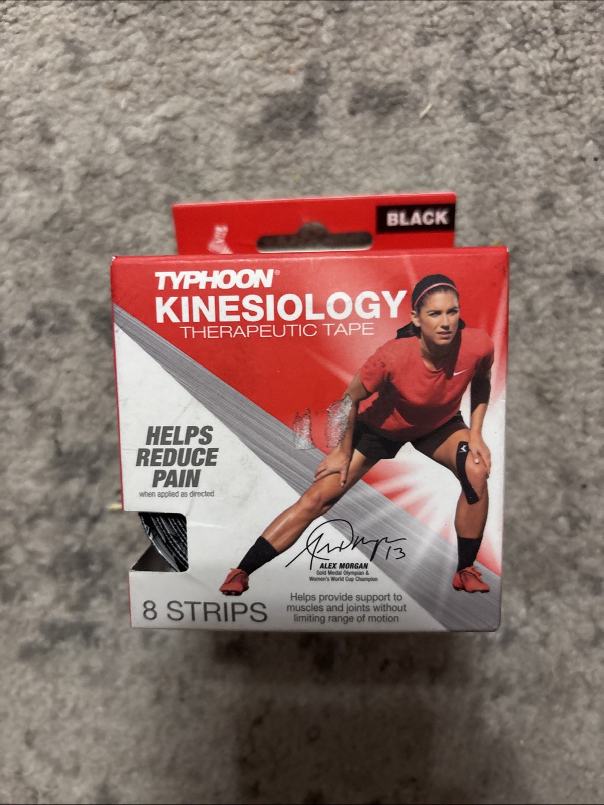Mueller Typhoon Kinesiology Therapeutic Tape, 2″ x 6.5′, 8 Total Strips, BLACK