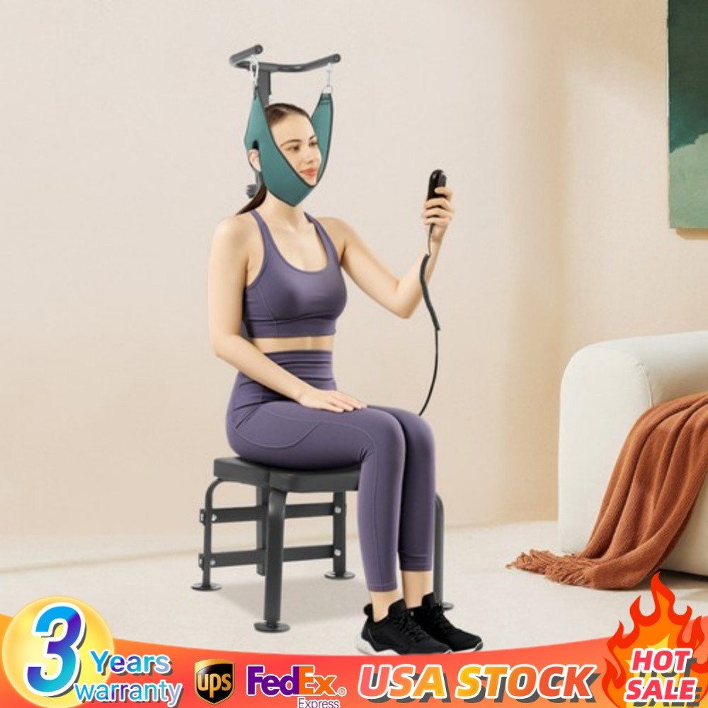 Cervical Neck Traction Device Collar Brace Support Pain Relief Stretcher Therapy
