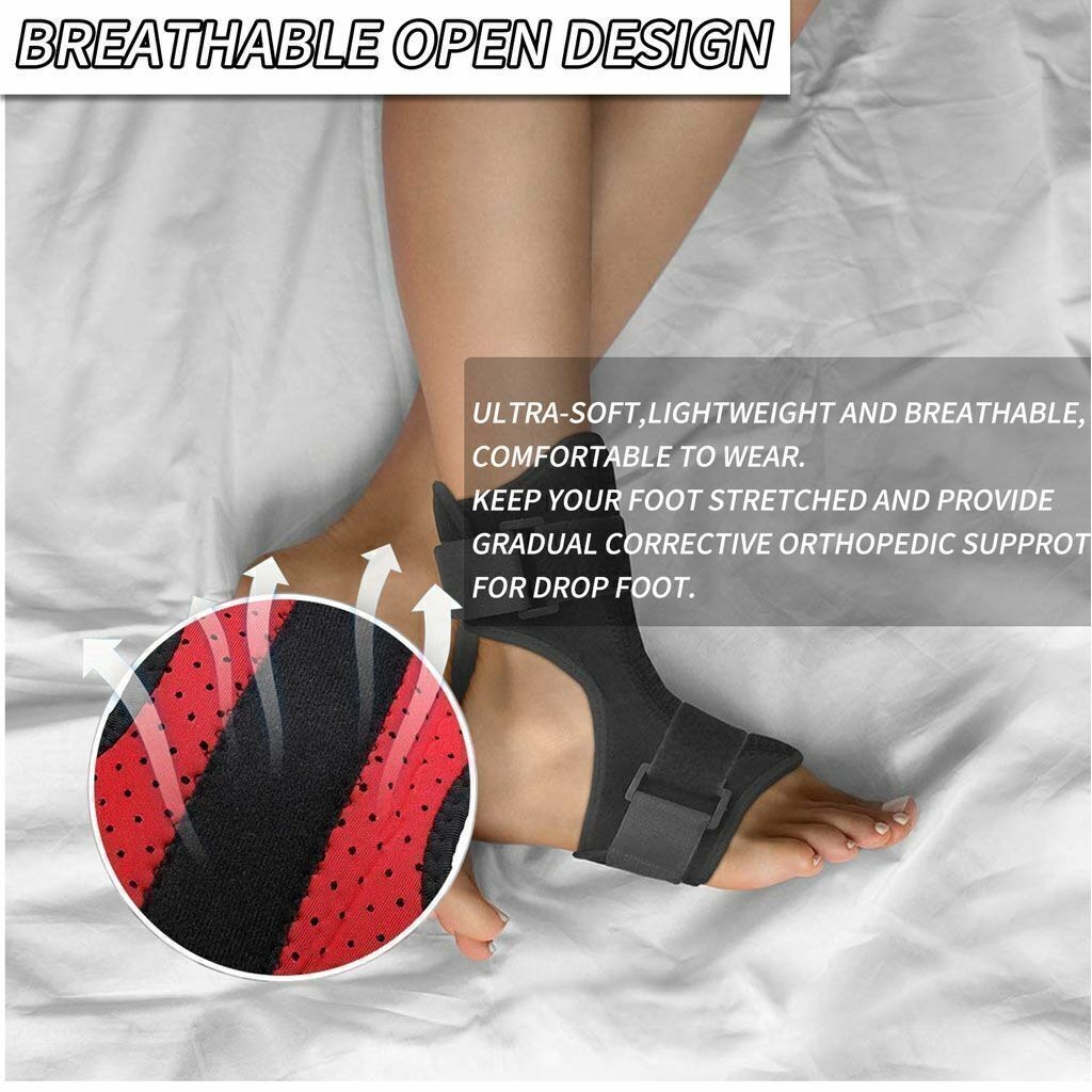 Plantar Fasciitis Night Splint Adjustable Foot Brace Drop Support Pain Relief