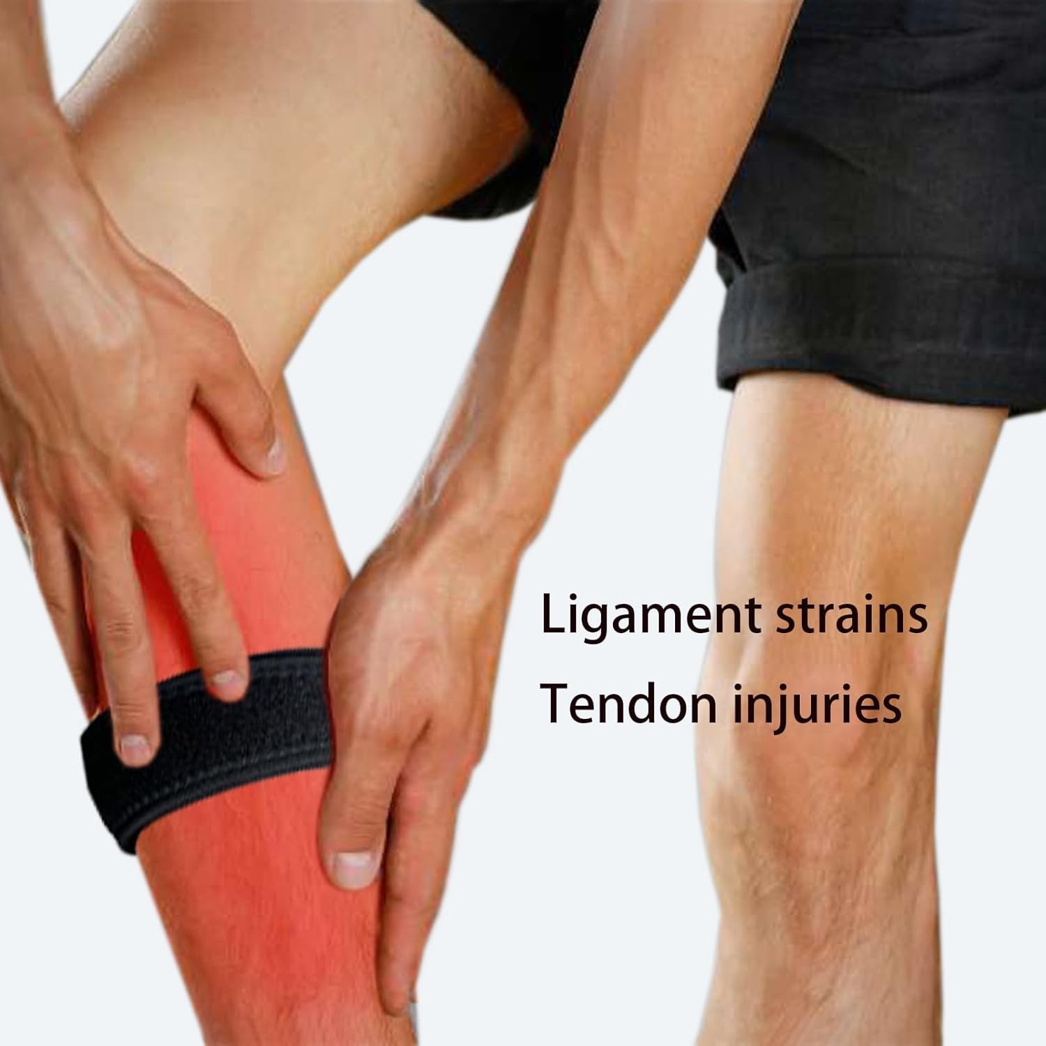 Elastic Lower Leg Compression Support Strap band, Calf Shin Splint Guard for Men