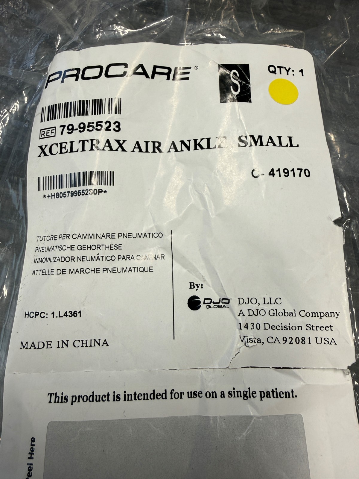 ProCare Xceltrax Air Ankle Walker Boot, Size Small – Orthopedic